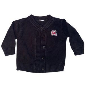 6-12m Black USC Gamecocks Knit Cardigan